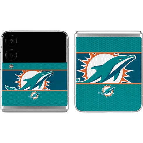 NFL Miami Dolphins Zone Block Galaxy Z Flip4 5G Skin